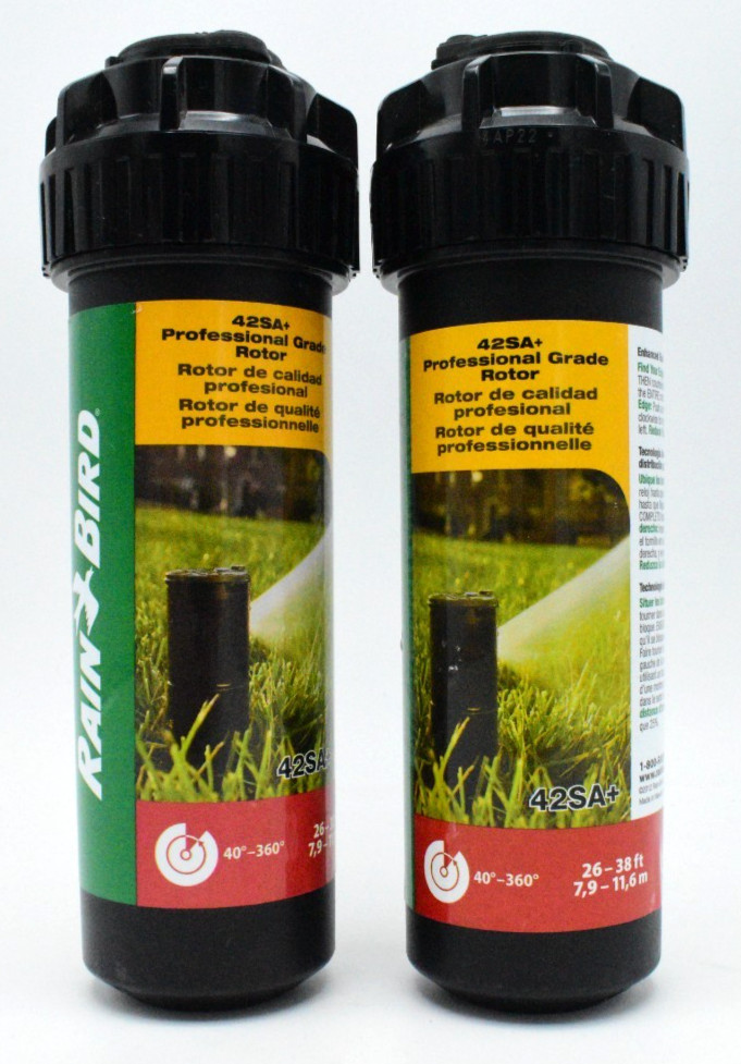 2 Pack - Rain Bird 42SA+ Professional Grade Rotor Pop-Up Sprinkler Head 26-38' gallery