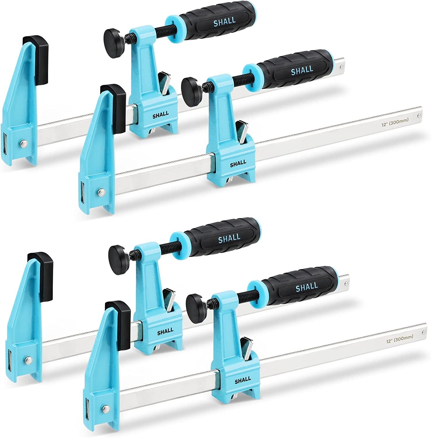 SHALL 4-Pack Bar Clamps 12-Inch Drop Forged Steel Bar Clamps for Metal working gallery
