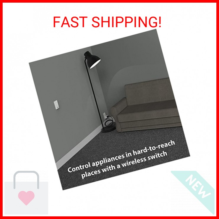 Fosmon Wireless Remote Control Electrical Outlet Switch (2 Pack) - ETL Listed, ( gallery