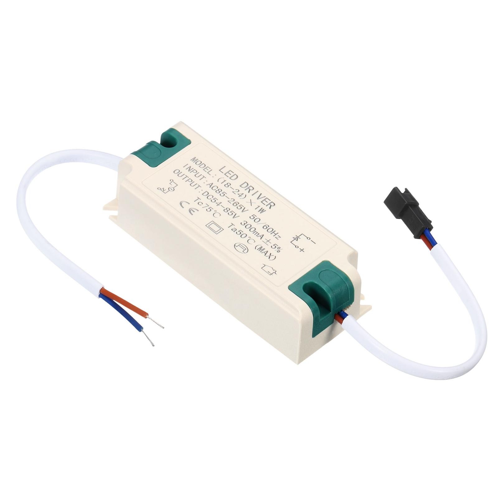 3pcs 18-24W 300mA LED Driver AC 85-265V Output 54-80V DC Male Connector gallery