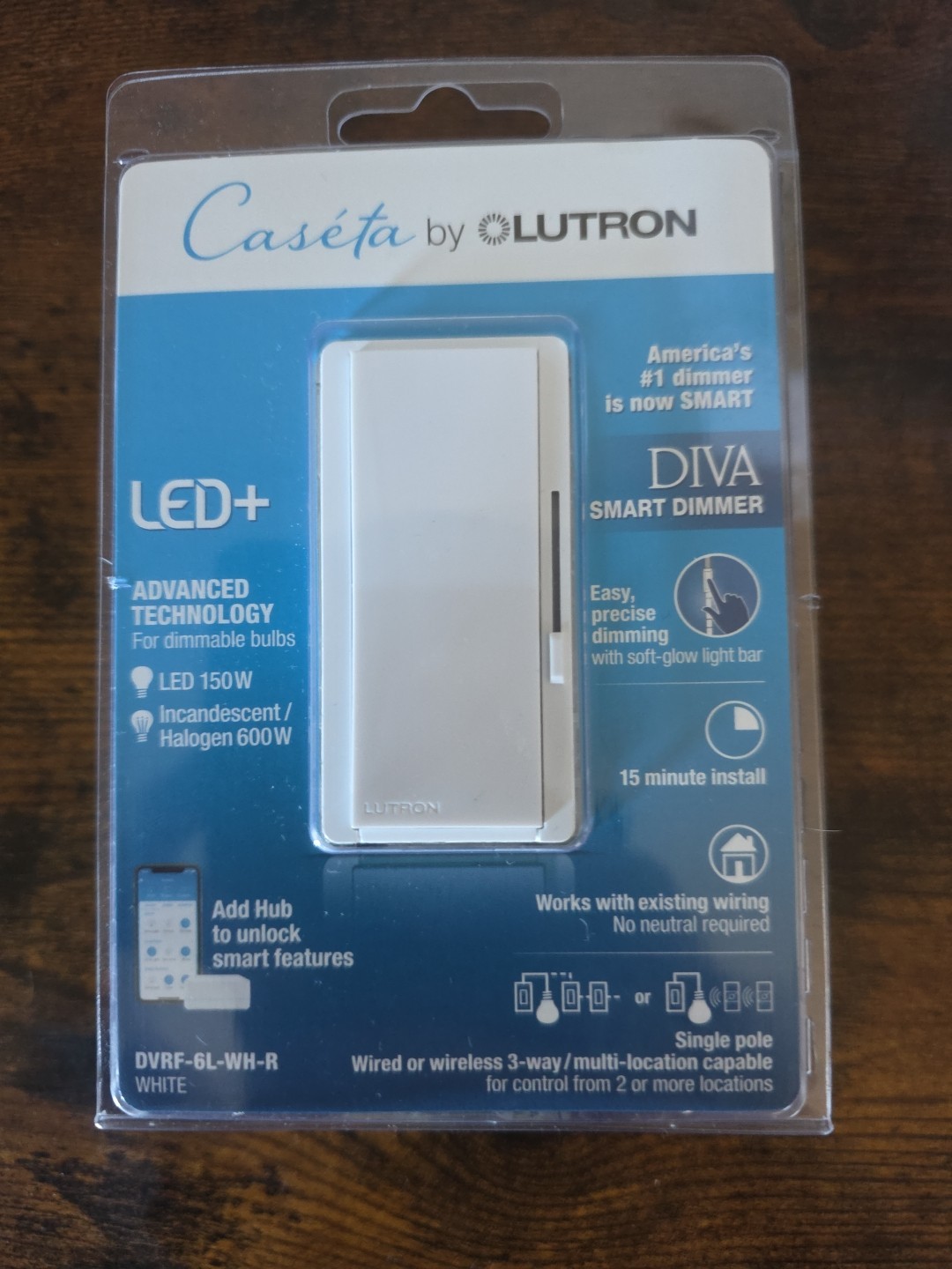 Lutron Diva Smart Dimmer - White***BRAND NEW***NEVER OPENED*** gallery