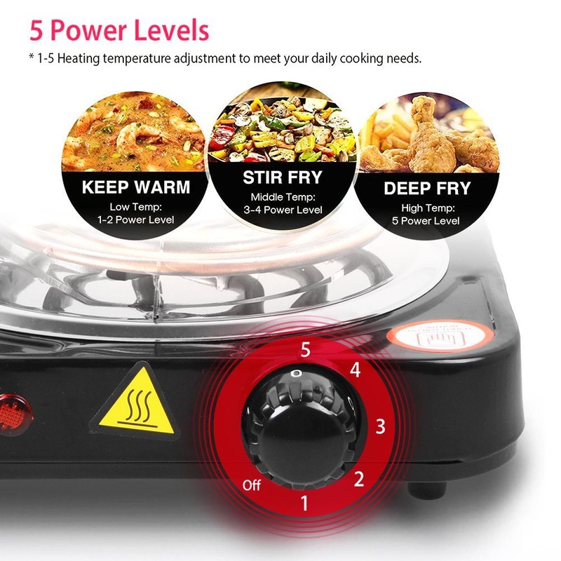2000W Portable Electric Single Double Burner Hot Plate Cooktop Countertop Stove gallery