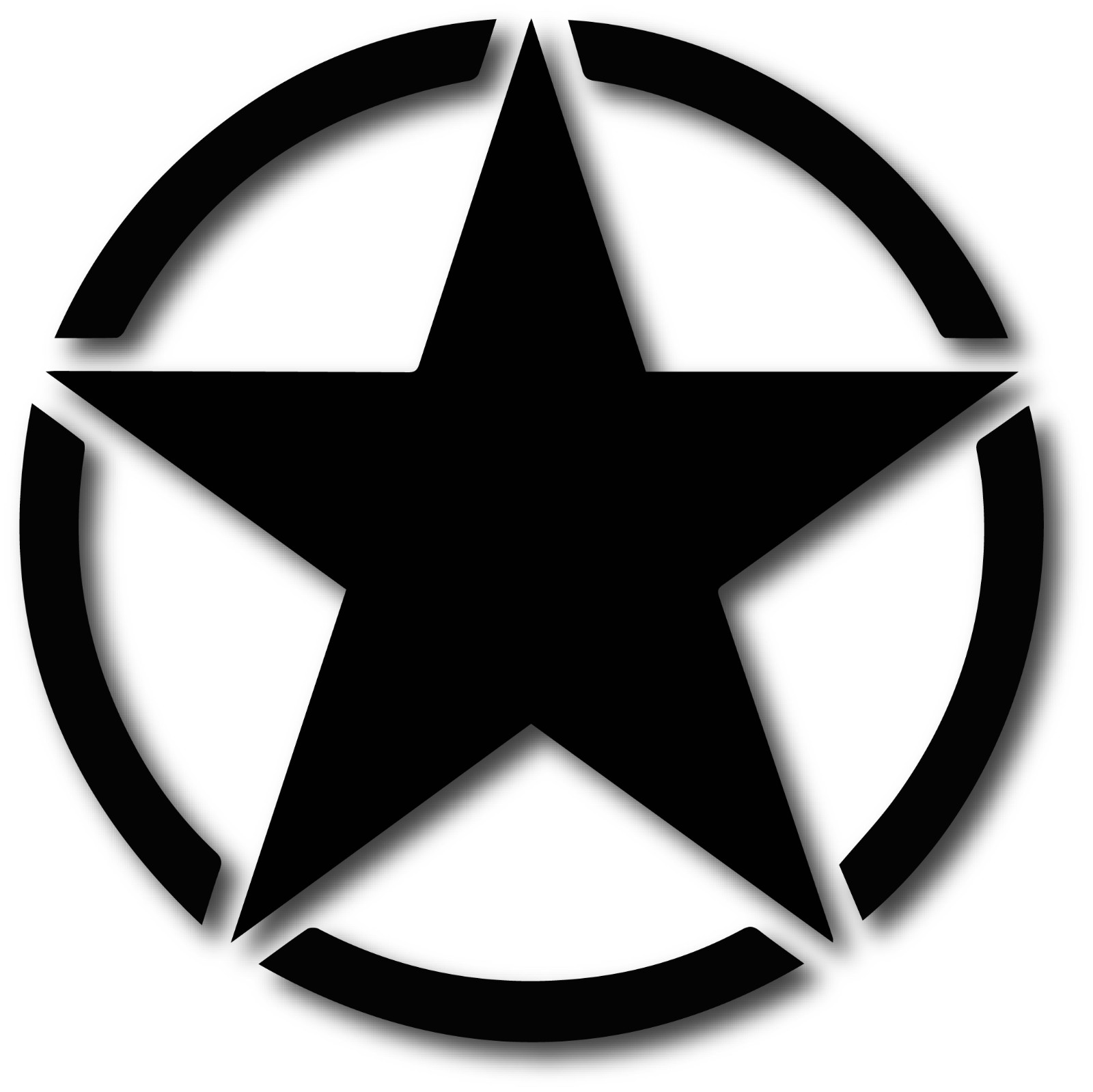 2 PACK Military Army Star Vinyl Decal Sticker 6 Colors 4 Sizes gallery
