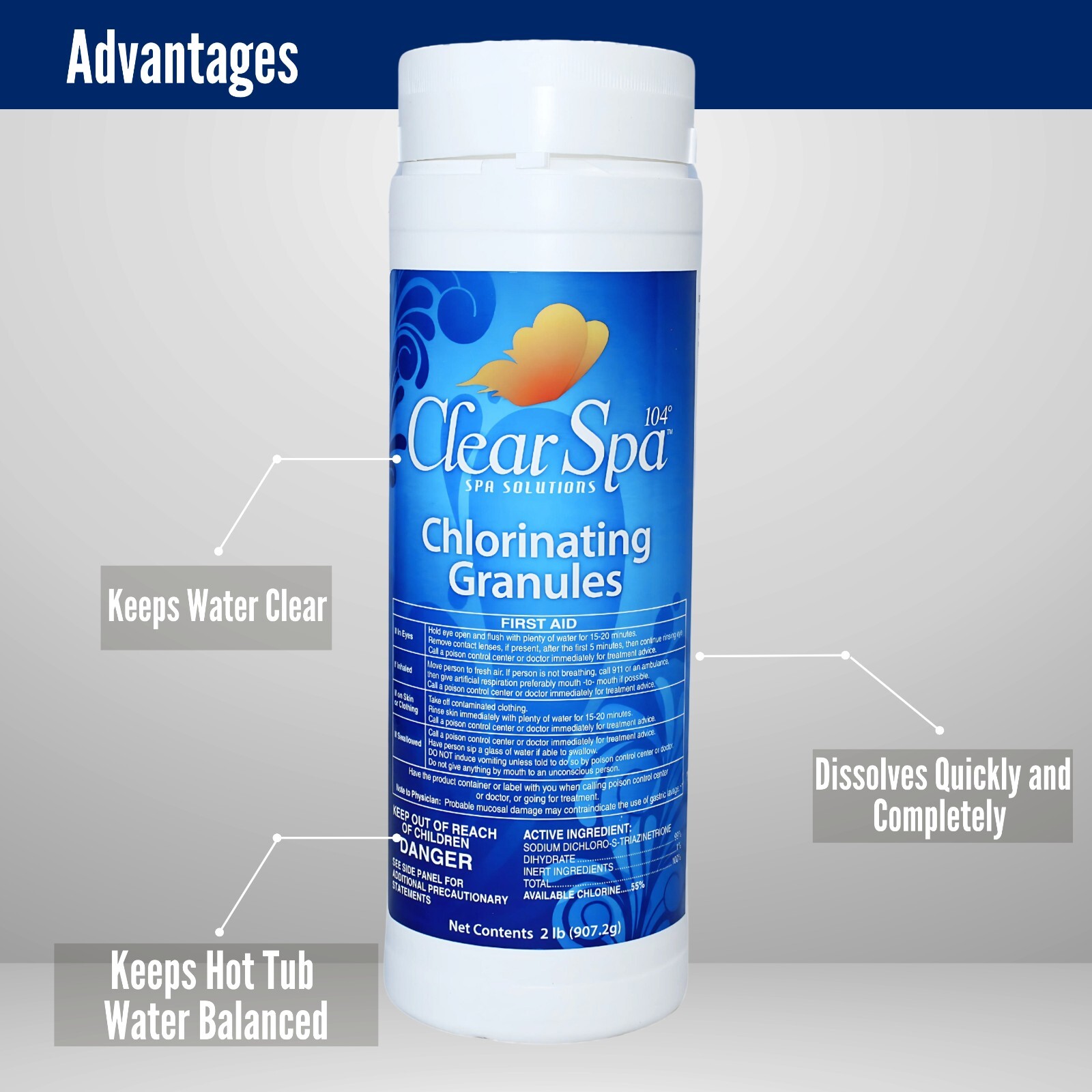 Clear Spa Spa Chemical Chlorinating Granules CSDD002 OREQ gallery