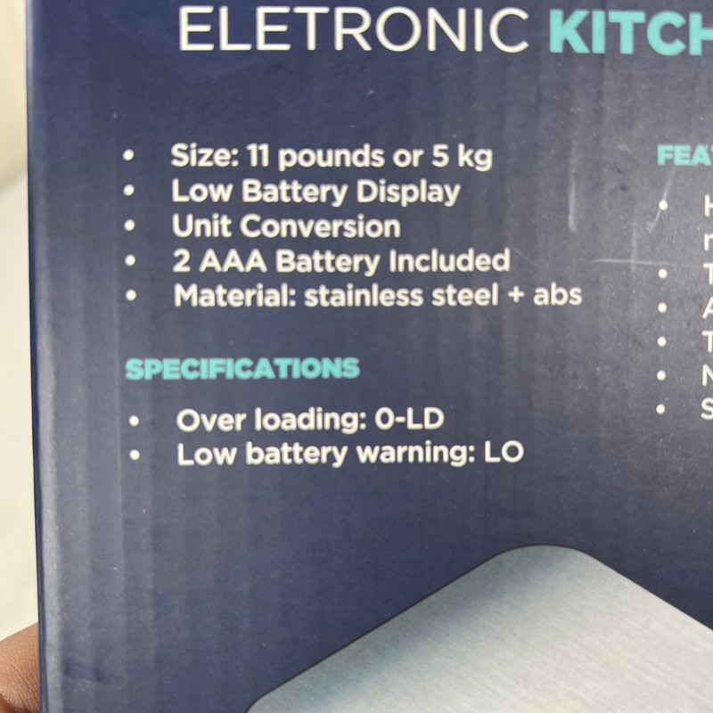 Electronic Kitchen Scale Digital 11-lbs 5kg Stainless Steel Panel Buy In Web NIB gallery
