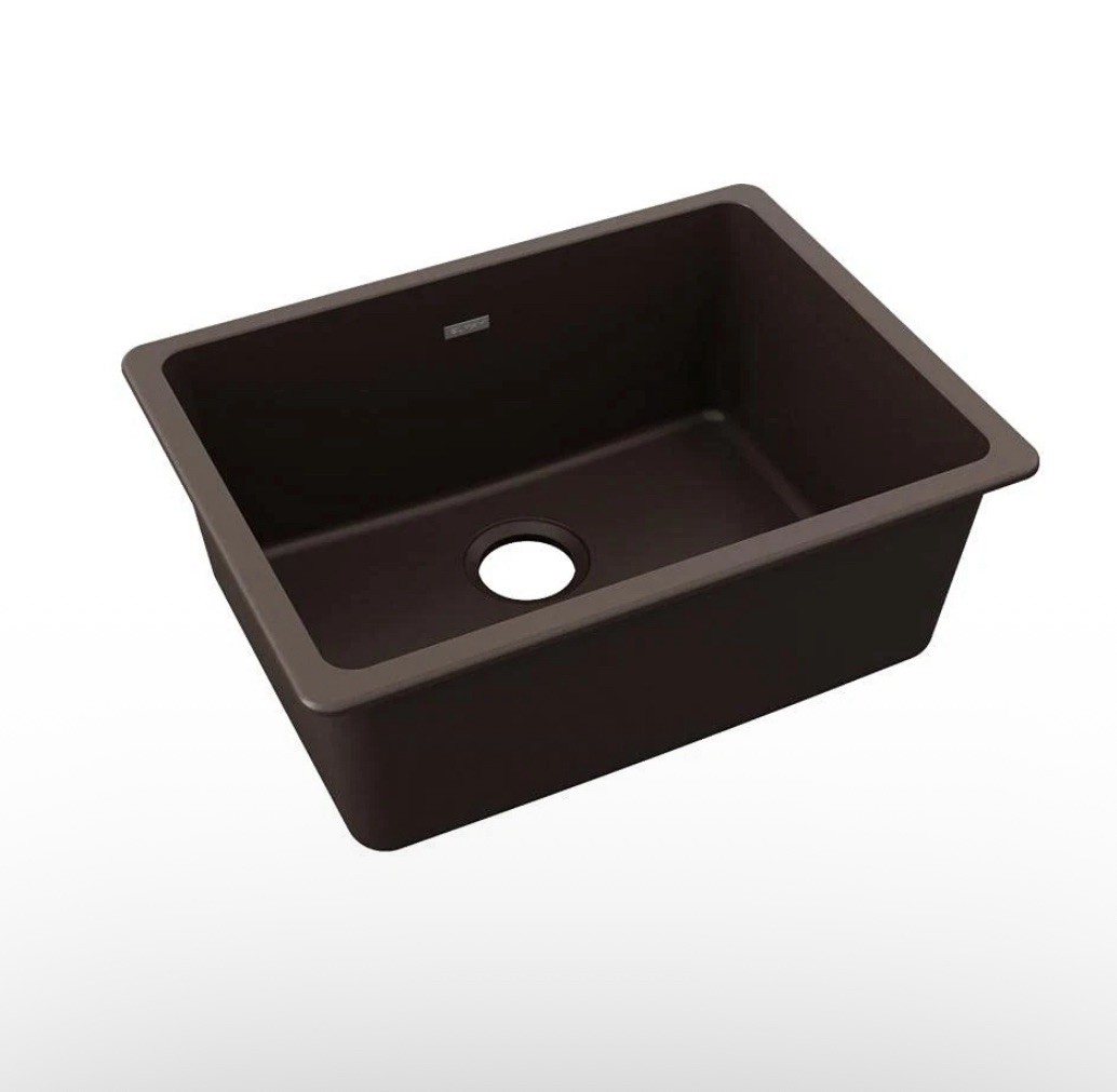 Elkay ELGU2522MC0 Quartz Classic Single Bowl Undermount Sink, Mocha gallery