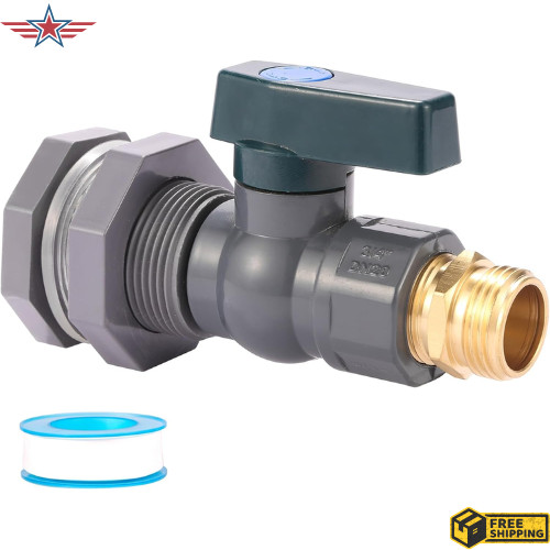 3/4 Inch Rain Barrel Spigot Kit -Water Barrel PVC Garden Diverter Kit with .. gallery