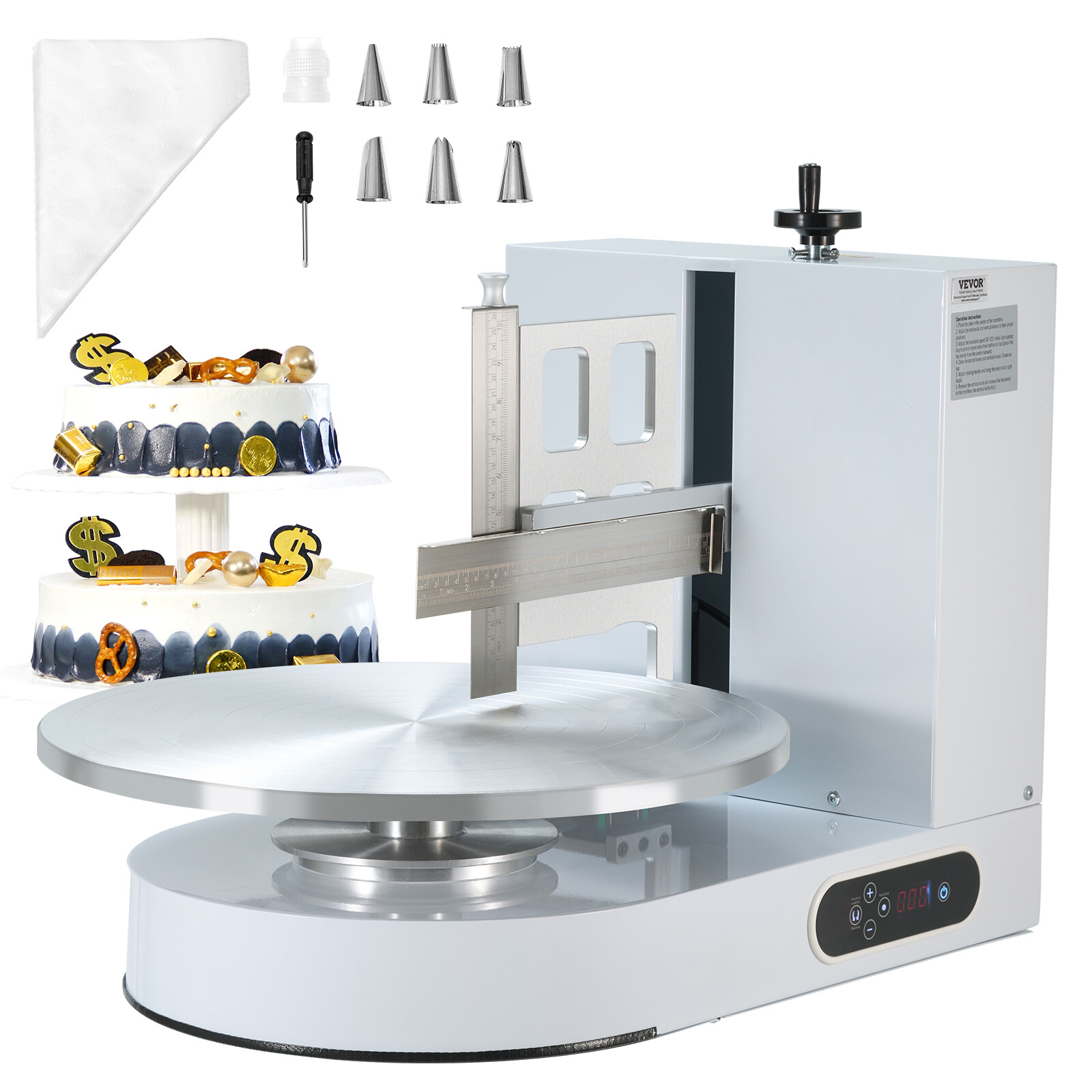 Cake Decorating Machine Cake Frosting Spreading for 4" to 16" Cake White gallery