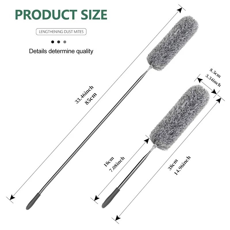 Microfiber Duster Soft Feather Dusting Brush Household Extendable Cleaning Tool gallery