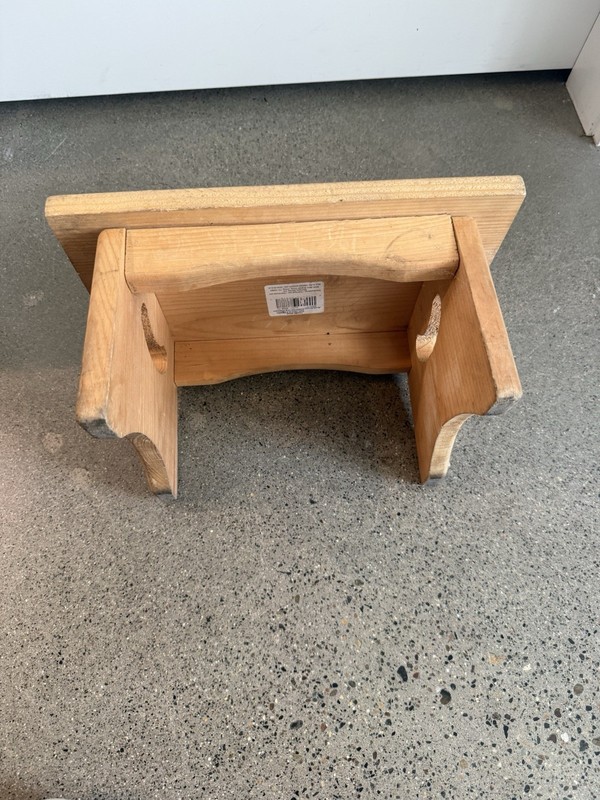 Rustic Light Wood Brown Small Step Stool/Foodstool, Fully Assembled Indoor gallery