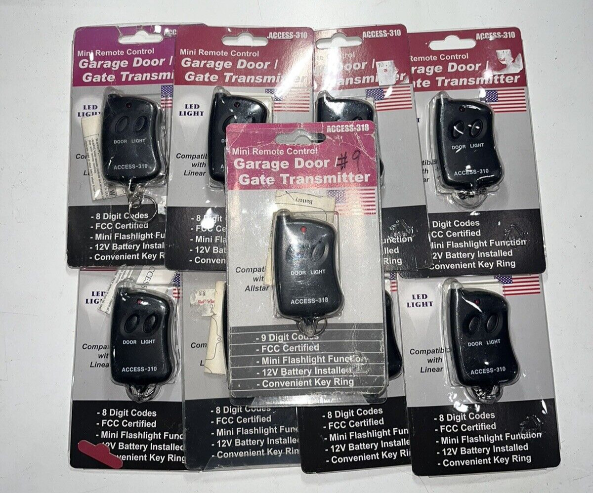 Mini Remote Control Garage Door / Gate Transmitter Access 318 & 310 Lot of 9 gallery