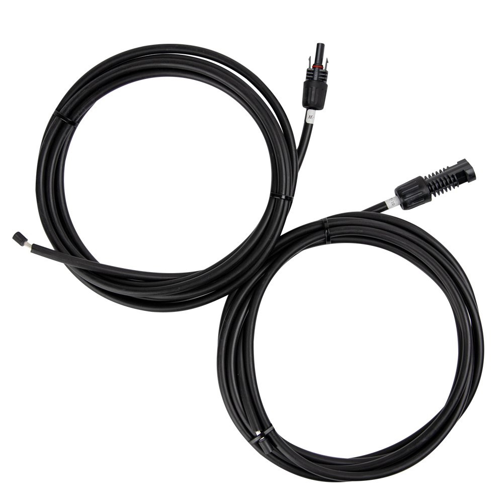 10Ft 10AWG Solar Extension Cable with Male and Female Connectors, Black gallery