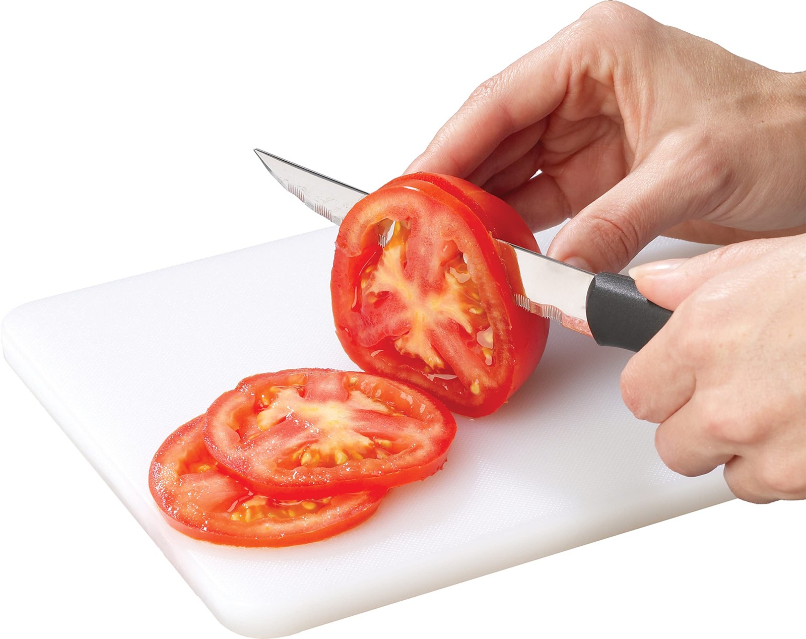 Goodcook 4.5-Inch Serrated Utility Kitchen Knife, silver/black gallery