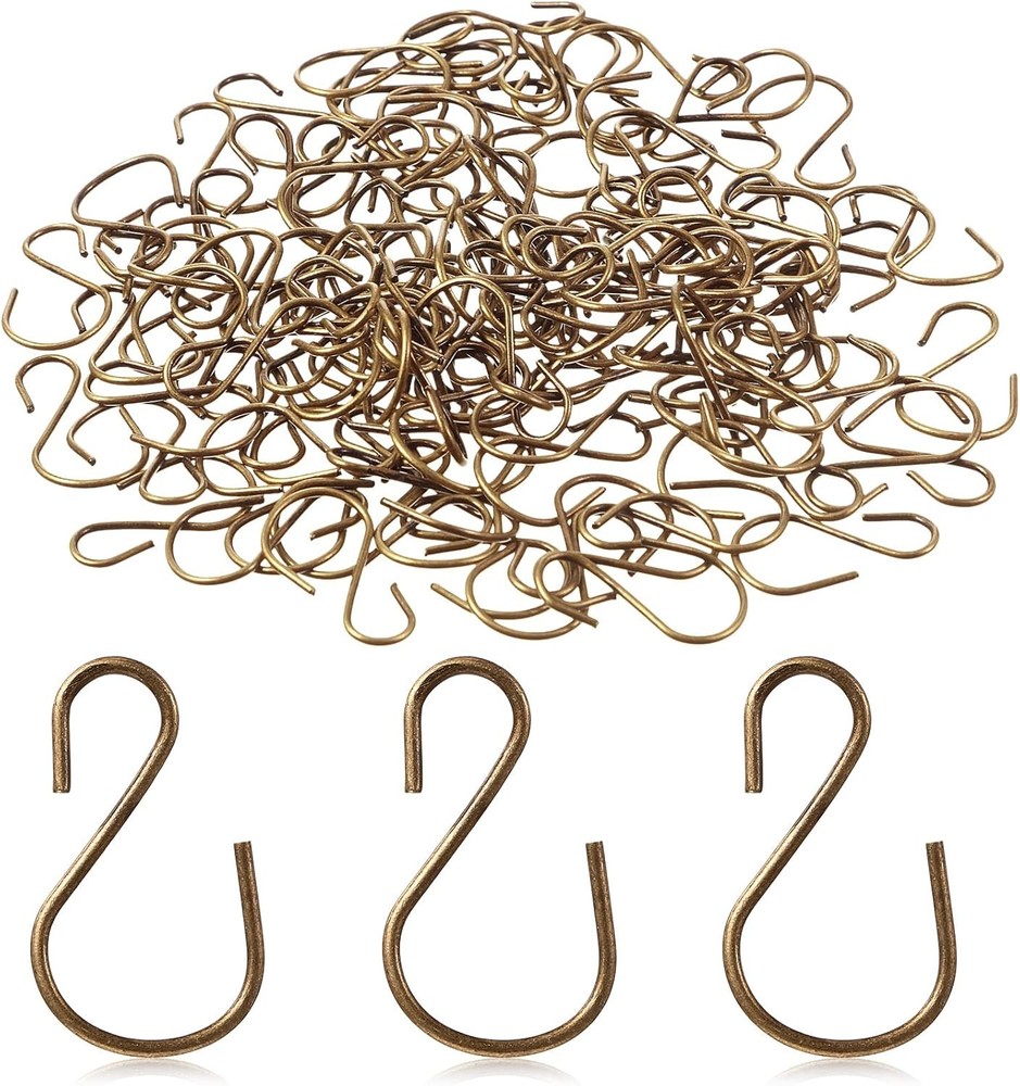 Sratte 120 Pcs Mini S Hook for Hanging 1 Inch Metal Hanging Hooks S Shaped Iron