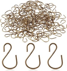 Sratte 120 Pcs Mini S Hook for Hanging 1 Inch Metal Hanging Hooks S Shaped Iron