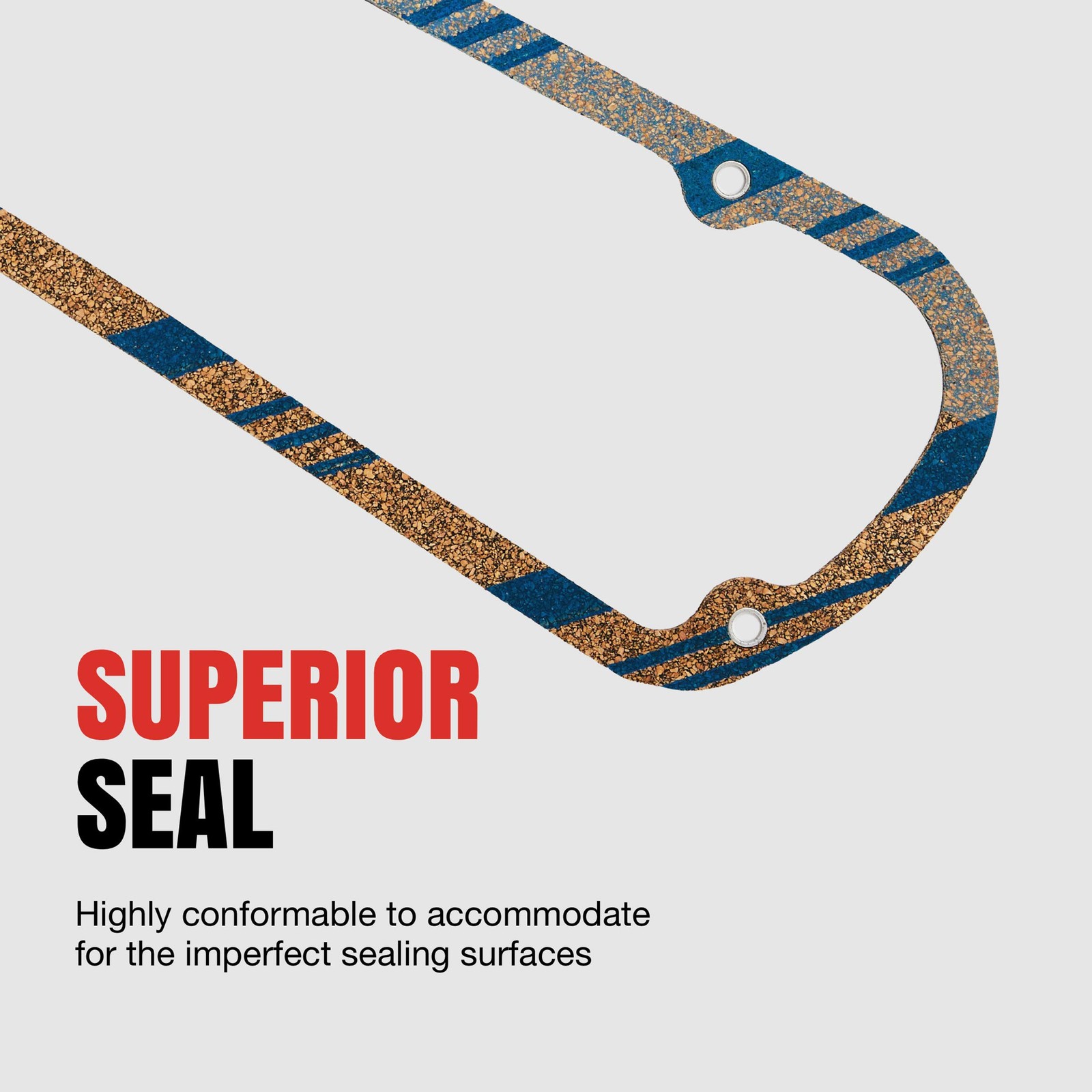 Valve Cover Gasket Set - Proprietary Cork-Rubber for Imperfect Sealing - Fits gallery
