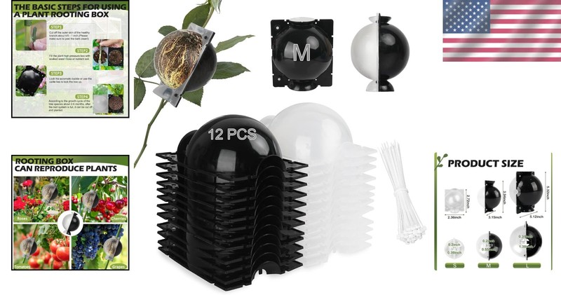 12-Piece Medium Plant Propagation Kit - Air Layering Pods for Thriving Growth gallery