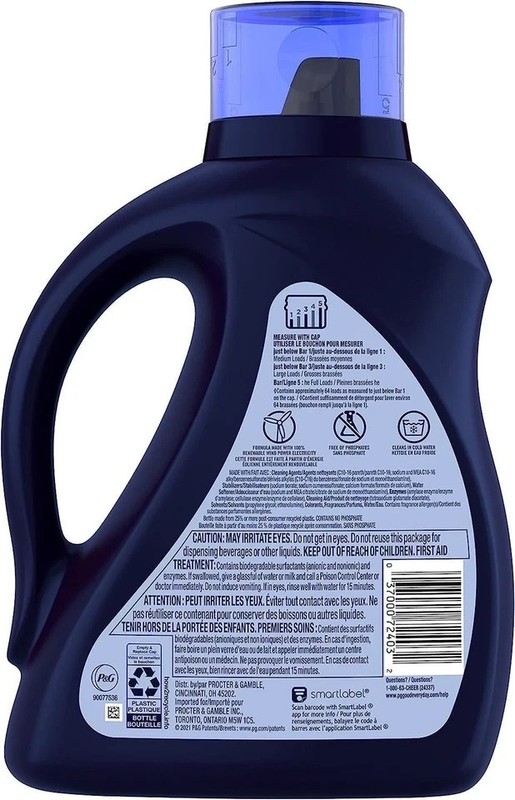 Cheer Liquid Laundry Detergent 64 loads 92 fl oz, HE Compatible gallery