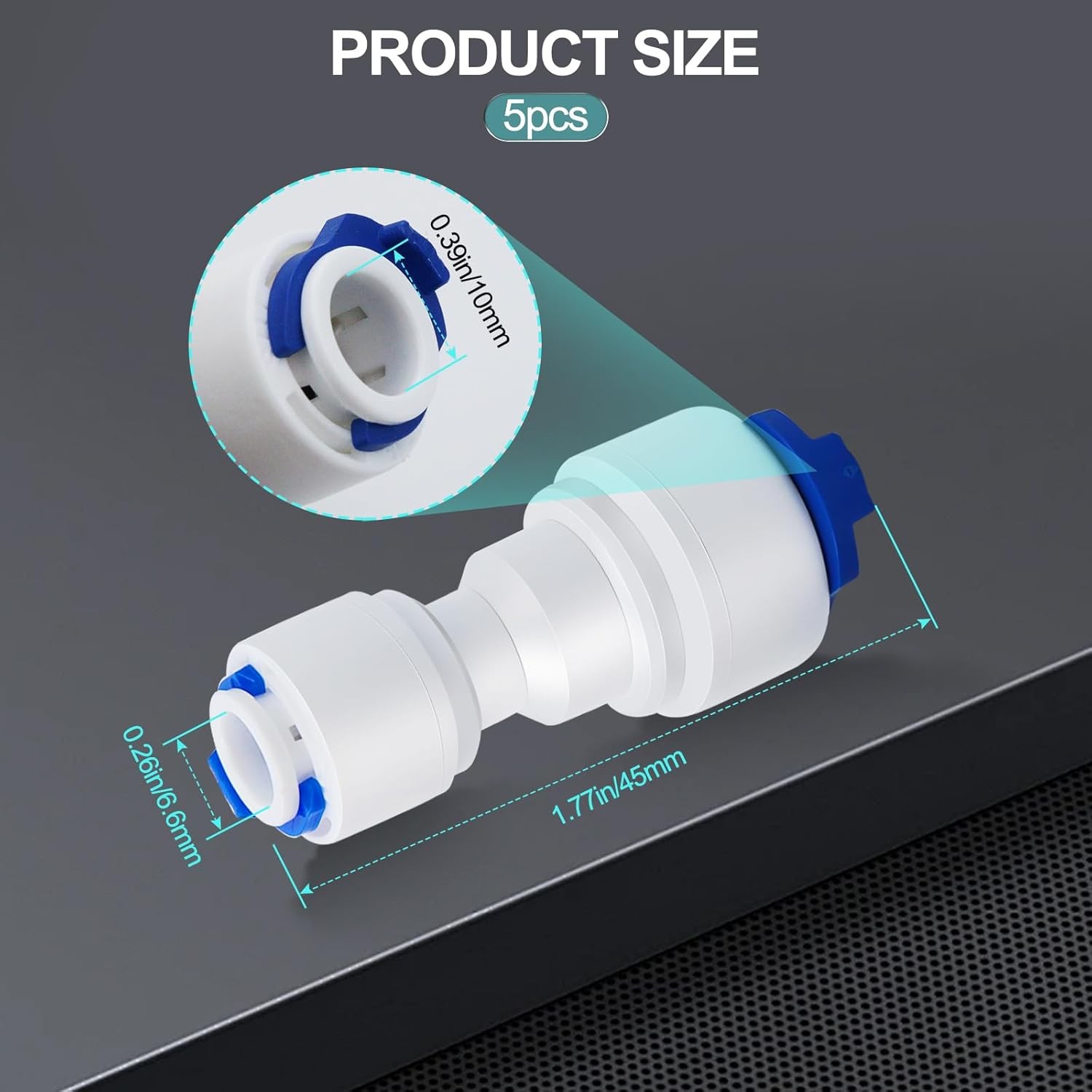 5PCS Quick Straight Connector, 3/8inch Female Thread to 1/4inch OD Quick Straigh gallery