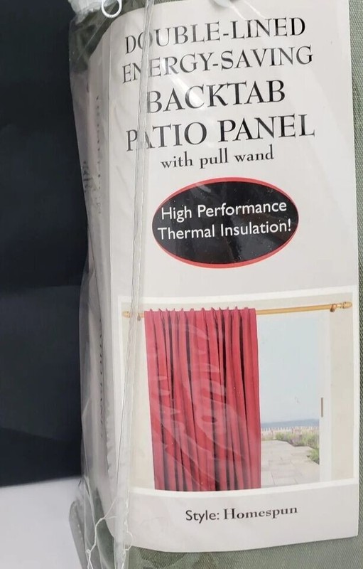 Double Lined Energy Saving High Performance Backtab Patio Panel 80" x 84" Moss gallery