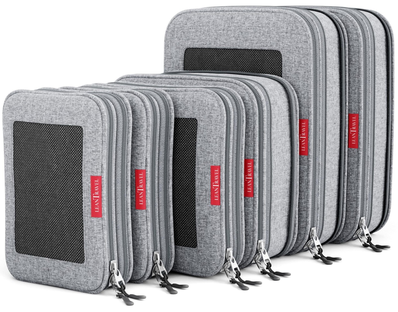 LeanTravel Compression Packing Cubes for Travel Organizers with Double Zipper... gallery