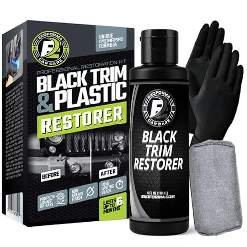 Black Trim Restorer - Lasts 6+ Months, Dye Infused Waterproof Plastic 4 oz Kit gallery