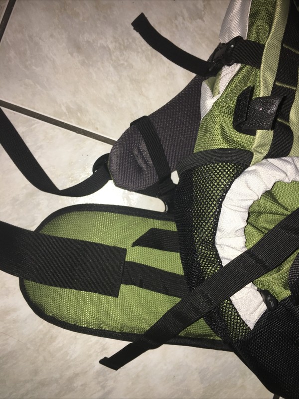 Swiss Gear Hiking Back pack with back support green used 3