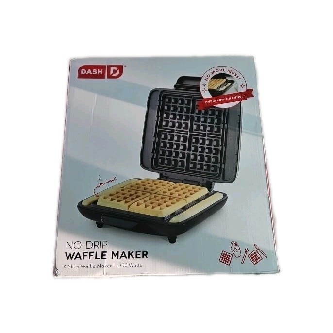 Dash No Drip Waffle Maker Non-Stick Easy Clean Model DNMWM400G7 Graphite NOB gallery