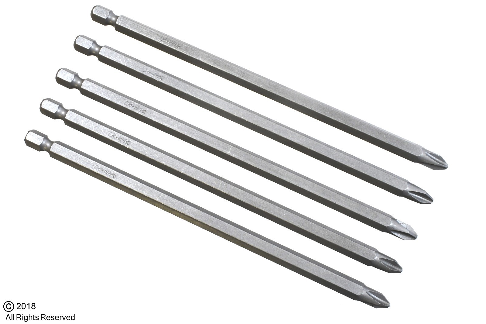 (5) 6" long Philips Screwdriver bits Size #2 CrV 6150 Steel gallery