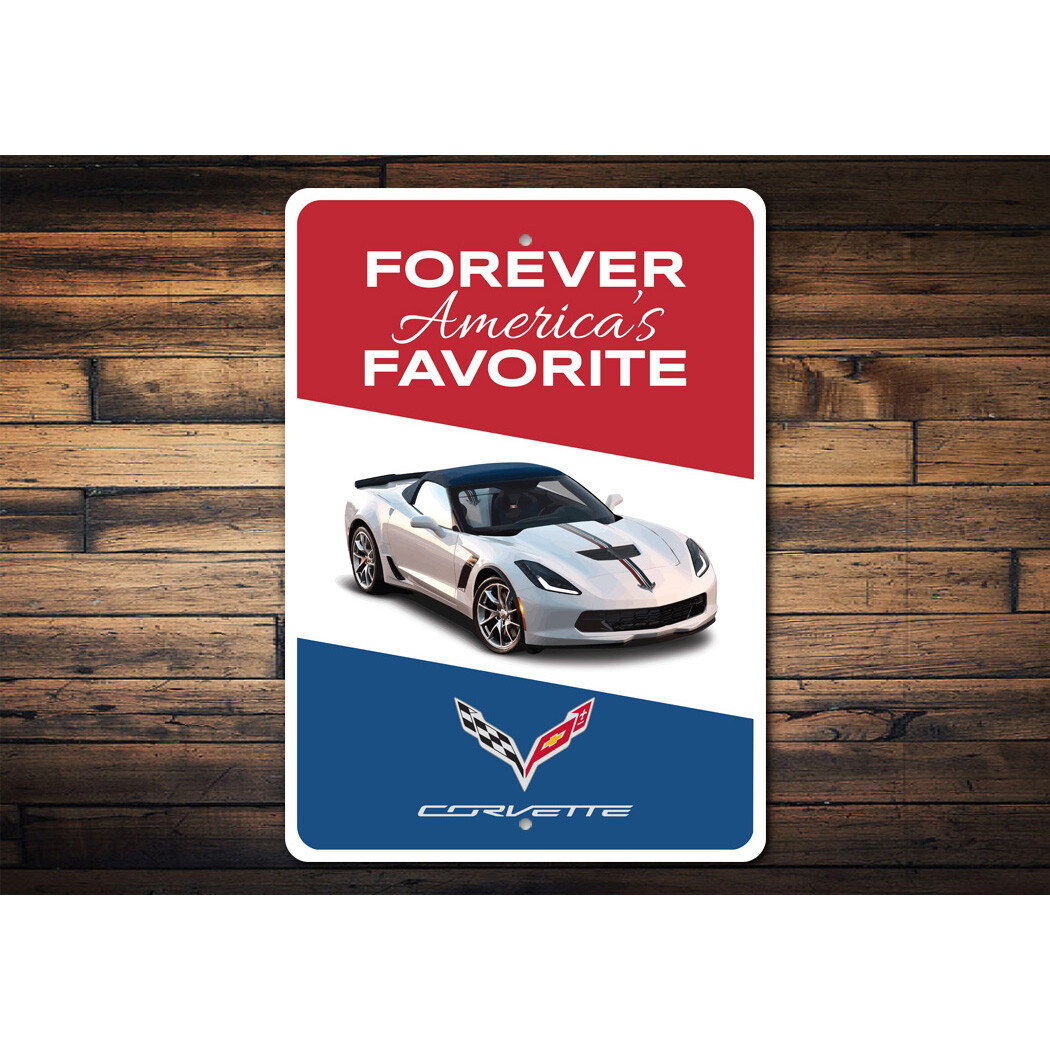 Forever Americas Favorite Chevy Corvette Decor Metal Sign gallery