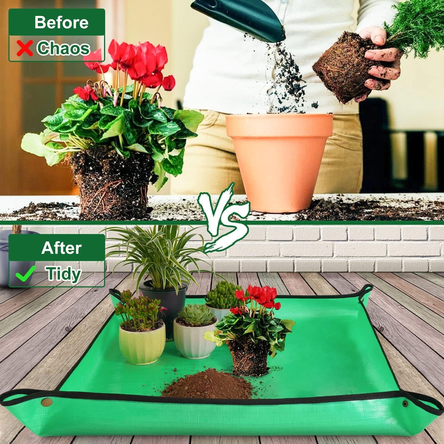 Repotting Mat Indoor Plant Transplanting & Mess Control 27"x 27" Thickened gallery