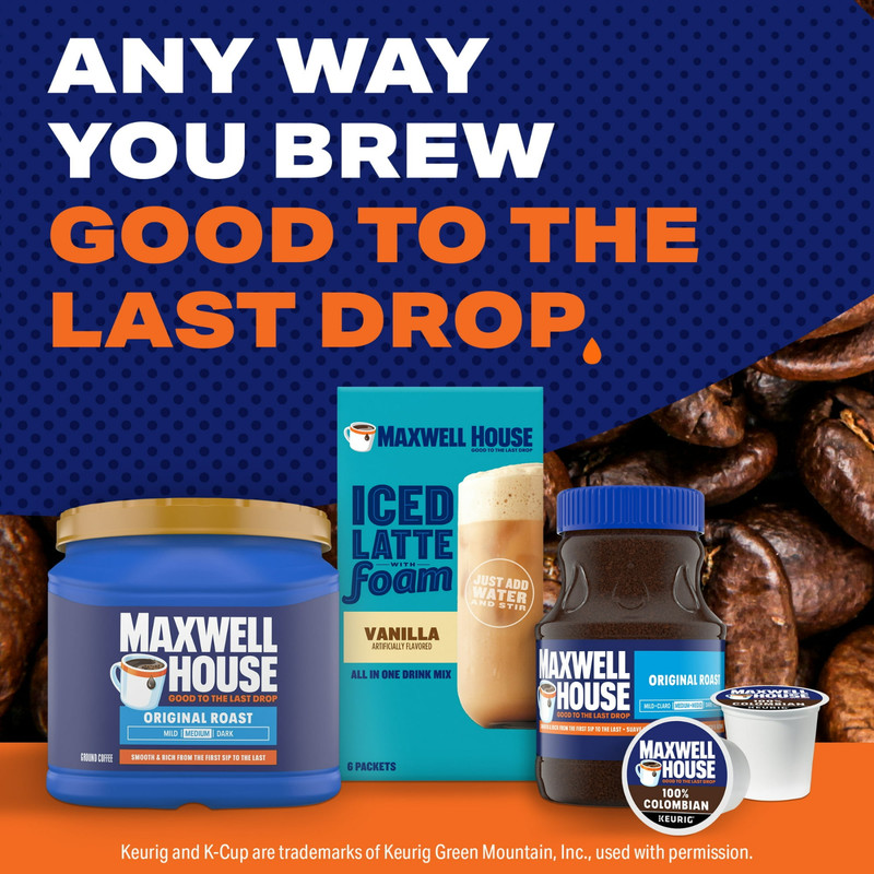 6 Pack Maxwell House Original Medium Roast Ground Coffee 27.5 oz Canister Medium gallery