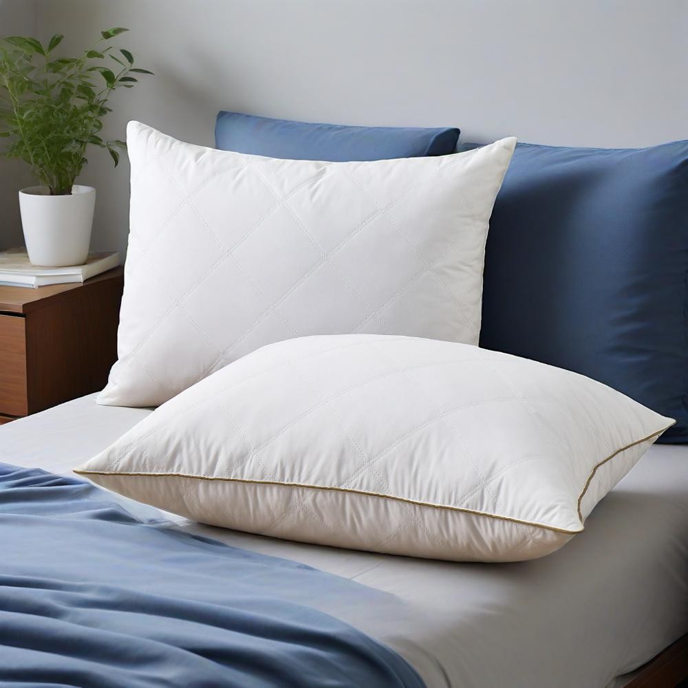 2PCS Soft to Medium Support Feather Bed Pillows King or Queen, Anti Feather Poke gallery