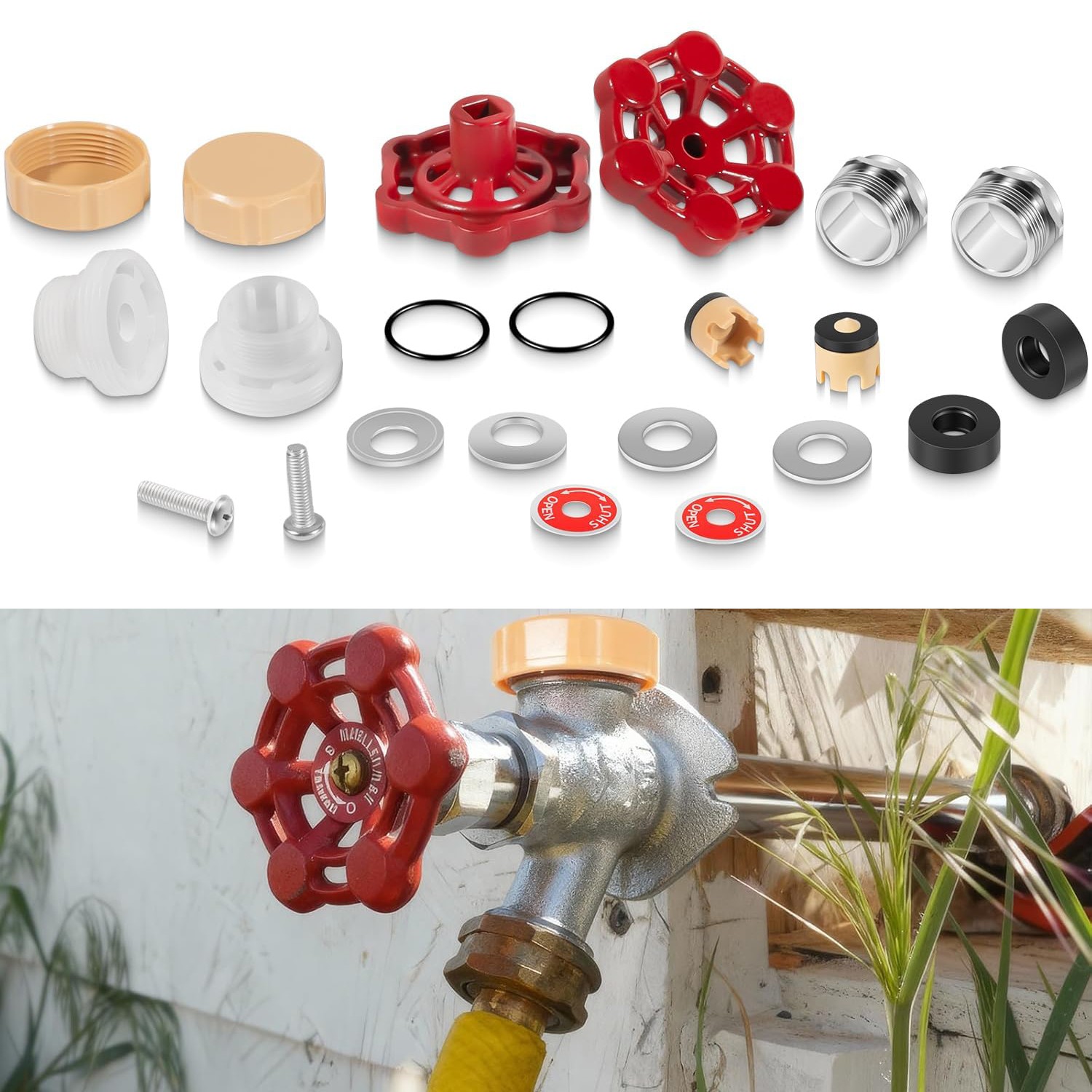 2-Pack Universal Outdoor Faucet Valve Repair Kit for ASSE 1019-A Vacuum Breaker gallery