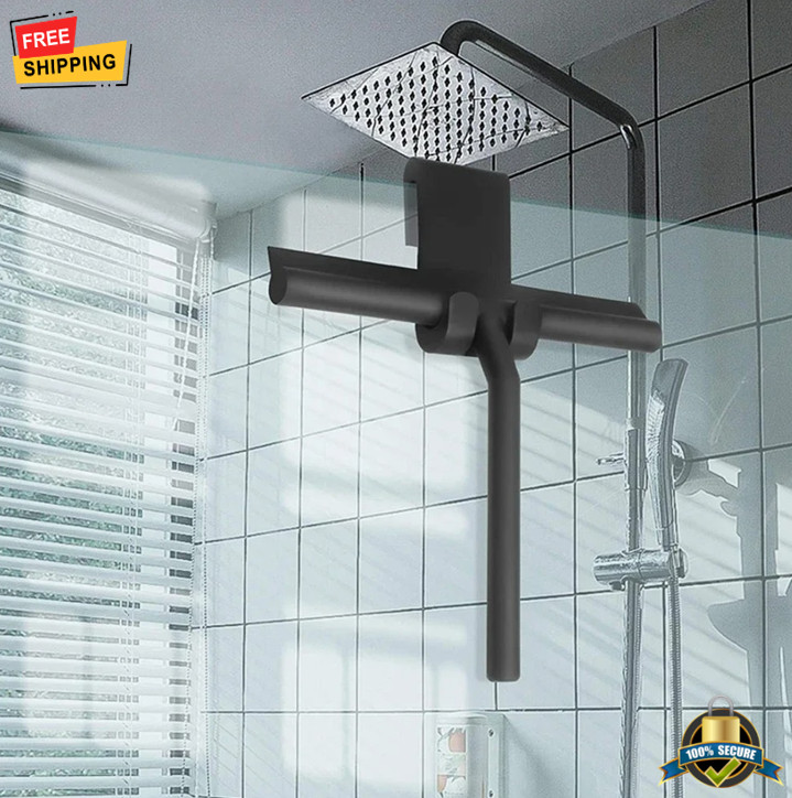 Shower Squeegee Glass Door Wall Cleaner with Silicone Holder Bathroom Wiper gallery