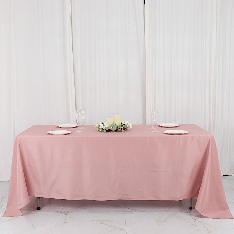 Dusty Rose 72x120 RECTANGLE POLYESTER TABLECLOTH Wedding Catering Dinner gallery
