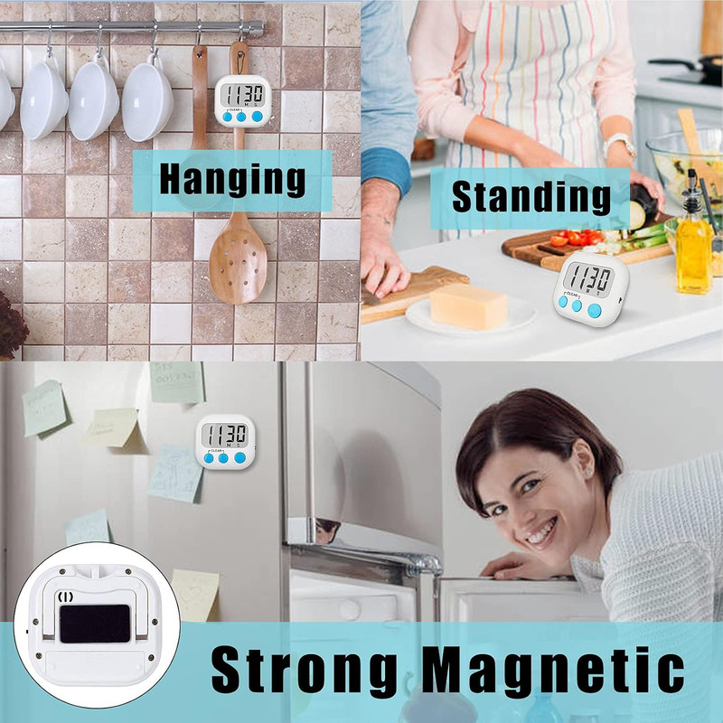 6 Pack Digital Kitchen Timers for Cooking Magnetic Timer for Cooking Loud Alarm gallery