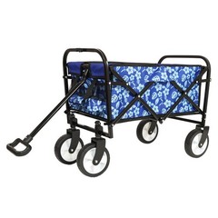 Heavy Duty Collapsible Folding Wagon Cart Beach Camping Utility 225lbs Blue