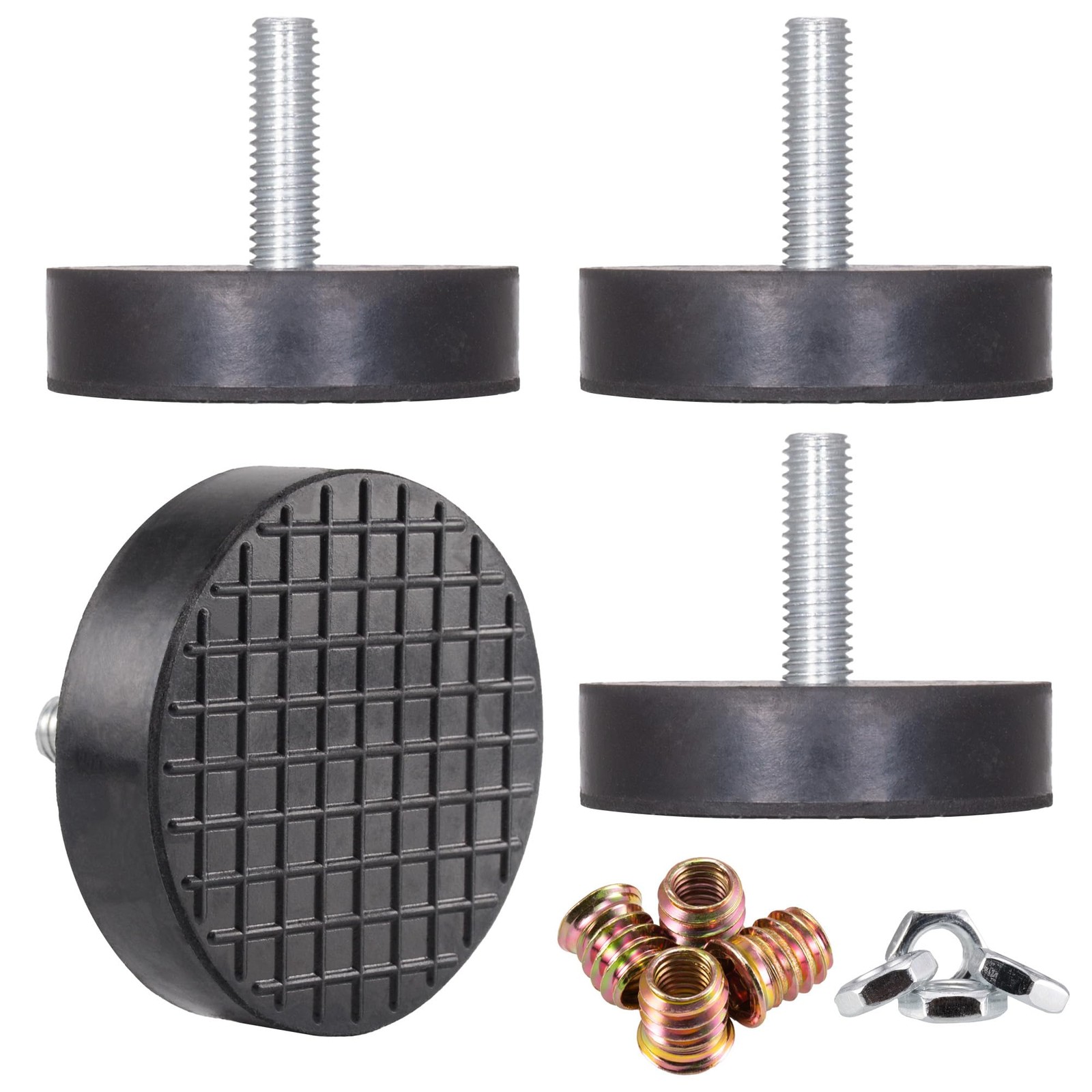 NEWBYTEK M8 Rubber Adjustable Leveling Feet Heavy Duty, 2" Base Dia Furniture... gallery