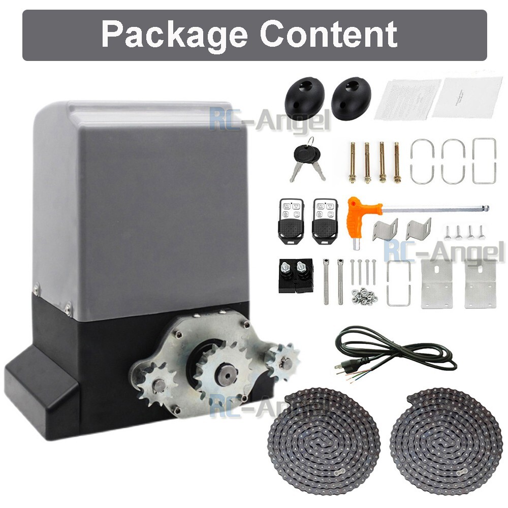 550W 3100LBS Electric Sliding Gate Opener Automatic Motor Remote Kit w/20ftChain gallery