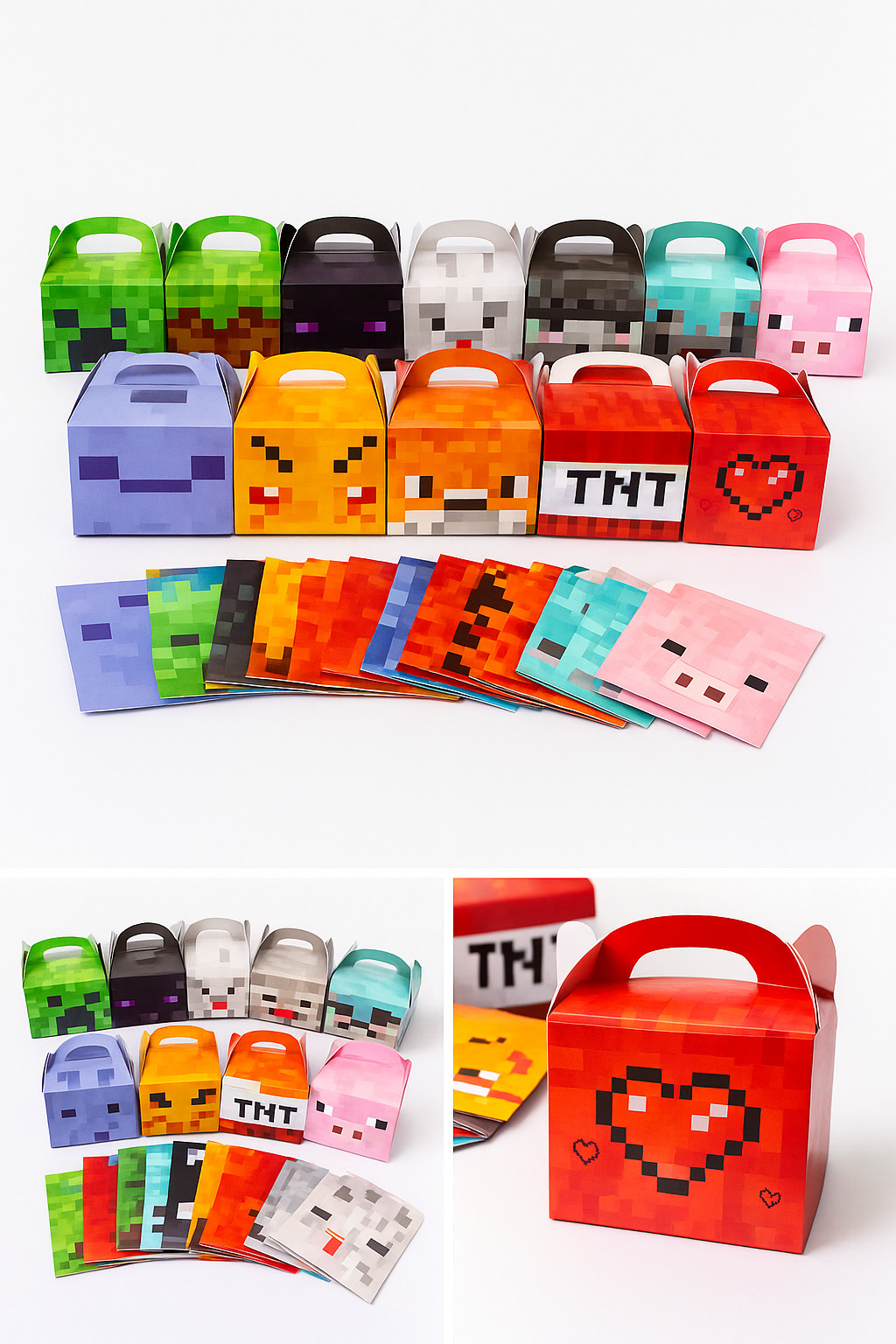 24-Pack Pixel Style Party Favor Boxes – Video Game Theme Gift for Kids Birthday gallery