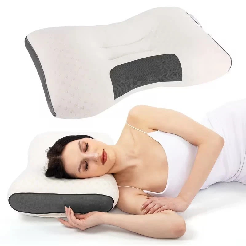 2 Pcs Ergonomic Neck Pillow Help Massage Soft Adjustable Sleeping 100% UPGRADE gallery