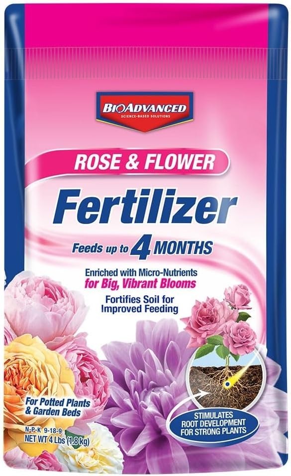 BioAdvanced Rose & Flower Fertilizer Granules 9-18-9 , 4 lb Brand New Ships Fast gallery