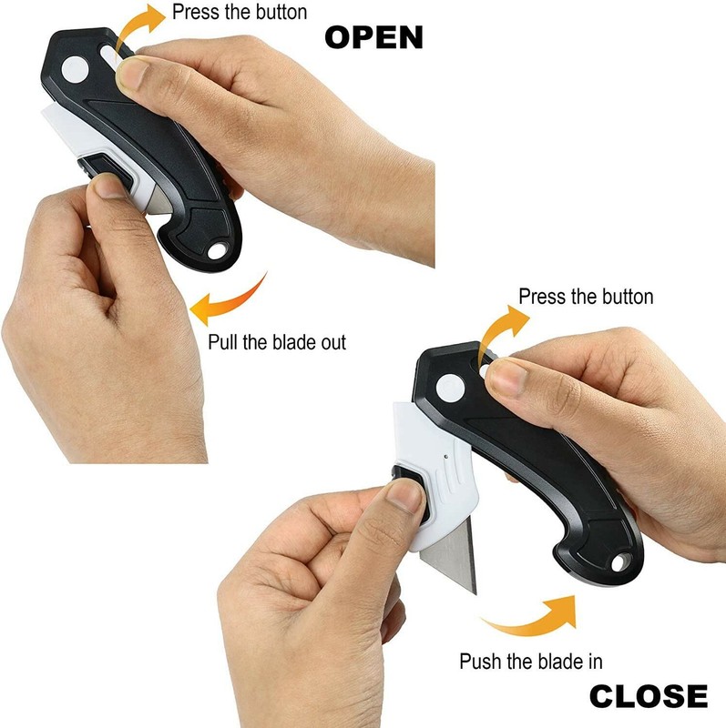 Lightweight Strong ABS Plastic Folding Utility Box Cutter (6 Pack) gallery