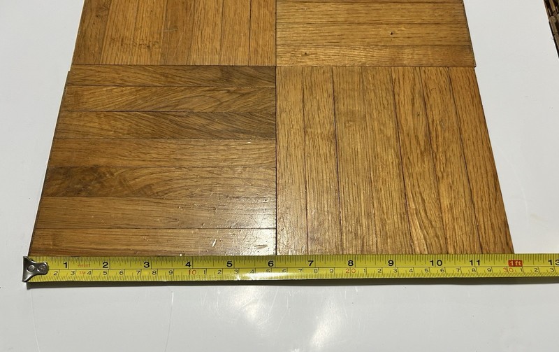 Solid Oak Parquet Flooring 12x12 10 Tiles 10 Sq Ft Reclaimed: FREE SHIP gallery