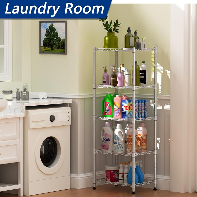 5-Wire Shelving Metal Storage Rack Adjustable Shelves,Standing Storage Shelf Uni gallery