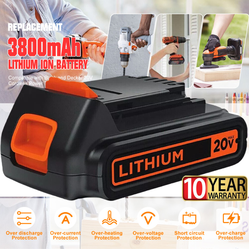 20V Lithium-ion 3.6Ah Battery for BLACK DECKER 20 Volt LBXR20 LBX20 LB20 LCC221 gallery