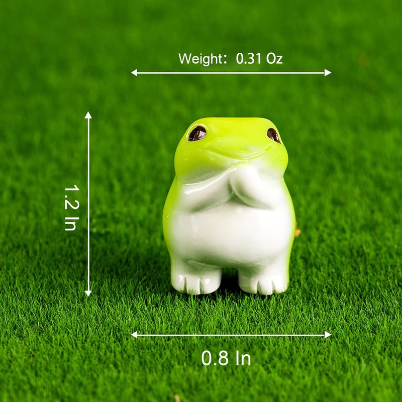 Mini Resin Frogs Figurines Tiny Animals Resin Figures 6 Pcs gallery