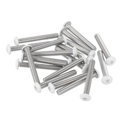 20 Pcs M4-0.7 x 30mm Button Head Socket Cap Screw Machine Screw, White