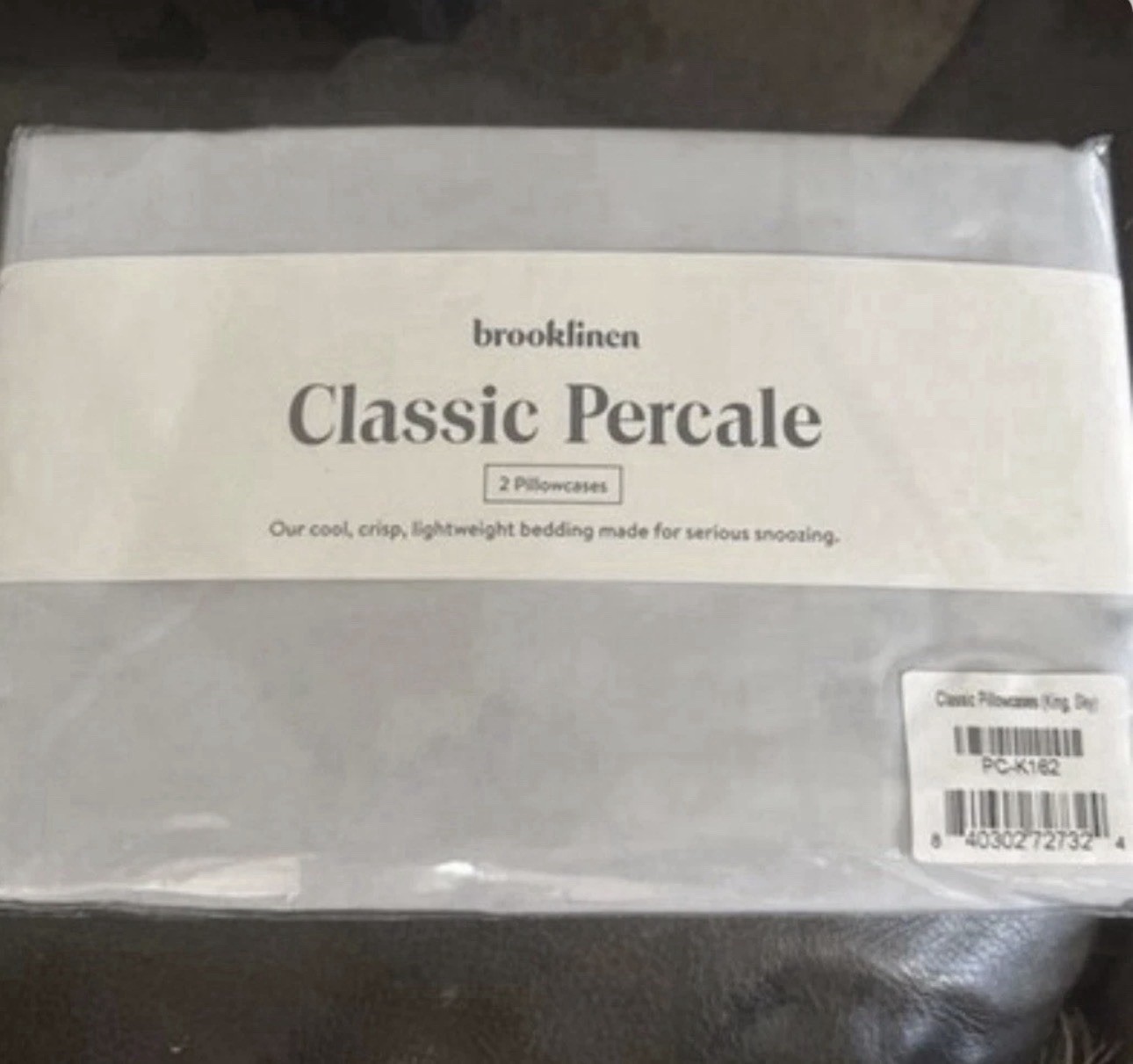 Brooklinen Classic Percale 2 King Sky (Lt. Blue) Cot Pillowcases $69 Authentic gallery